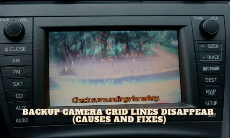 Backup camera grid lines disappear