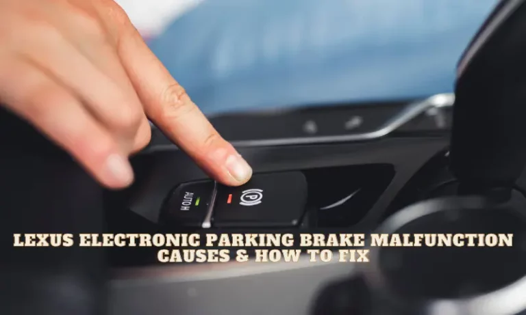 Lexus Electronic Parking Brake Malfunction