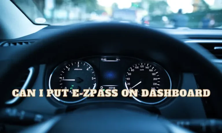 Can I Put Ezpass On Dashboard
