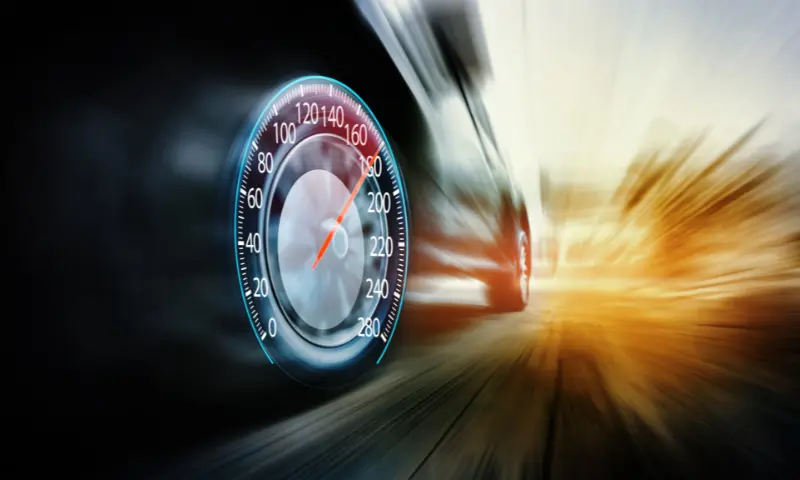 The speed you are driving is too high