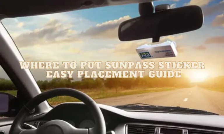 Where to Put SunPass Sticker