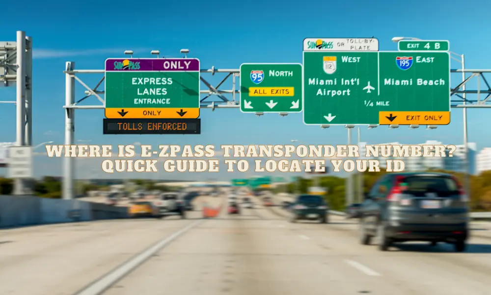 Where is E-ZPass Transponder Number?
