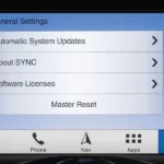 Ford Sync Master Reset Not Working