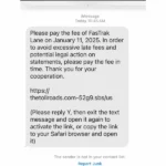 FasTrak Lane Scam
