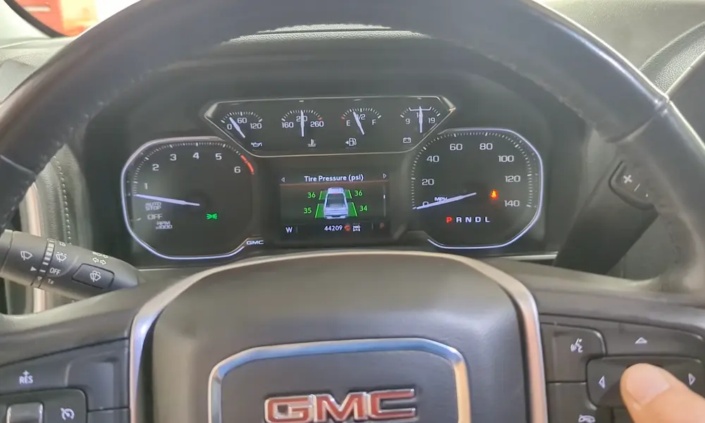 Reset GMC Tire Pressure Sensor